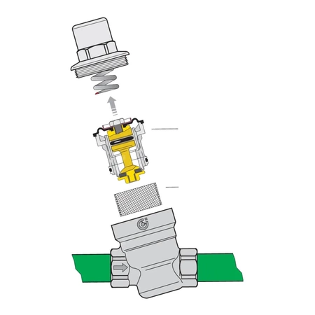 Regulator ciśnienia CALEFFI 5330, GW 3/4'', 16 bar, wersja skośna