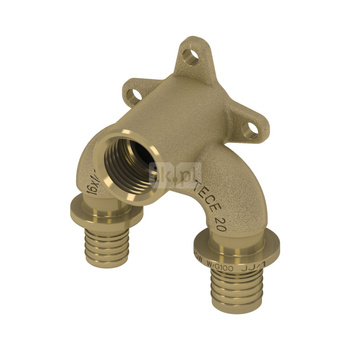 TECEflex kolano naścienne typu "U" 20 mm x 1/2"GW x 16 mm brąz