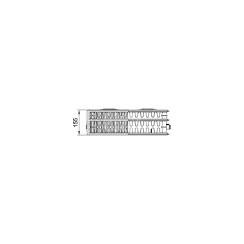 Grzejnik płytowy typ 33 KERMI X2 Profil-K, z osłonami wym. 400 x 2000 mm, kolor biały, moc 3266 W