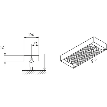 Konwektor Kermi Kon m. Str. Typ33 BH280x194x1800mm QN2844, weiß, 6bar, m. Abd., AB Uni.