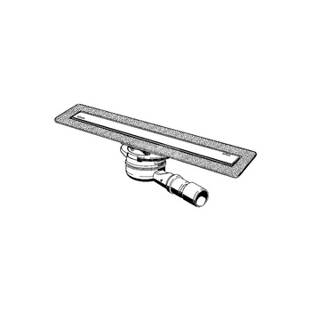 Odpływ prysznicowy prostokątny VIEGA 498275, 800 x 150 x 121 mm, z kratką, dł: 720 mm, szer: 50 mm, z syfonem