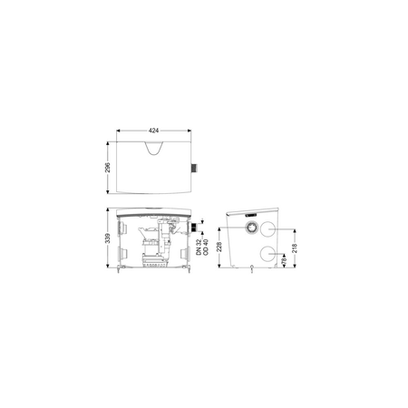 Przepompownia wolnostojąca Minilift L | Ścieki szare | GTF500 resistant