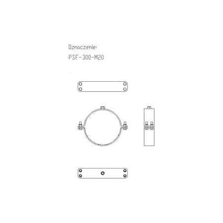 Obejma mocująca NICZUK OGPSF 320-325 mm 300M20