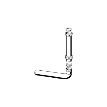 Łuk odpływowy 90 st. tworzywo sztuczne, nr wzoru 5632.2 G: 1¼ DN: 32 L: 225