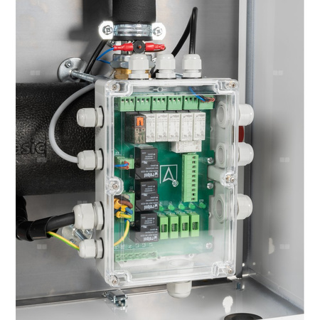 Moduł hydrauliczny do pomp ciepła AMB 900, z grzałką zanurzeniową 9 kW, zaworem przełączającym AZV, separatorem zanieczyszczeń ADS 181, przyłącza G11/4''