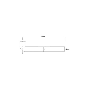 Przedłużka do syfonu umywalkowego z kolankiem 11/4"x 32mm L-250mm CHROM