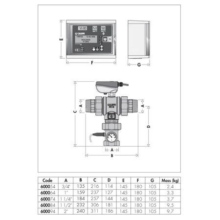 LEGIOMIX Elektroniczny zawór mieszający z programowalną dezynfekcją termiczną i dezynfekcją kontrolną - 24 V, 1 1/2"