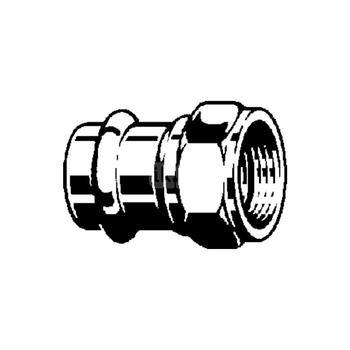 Złącze przyłączeniowe Sanpress VIEGA 2263 dwuczęściowy, brąz (stan surowy) / brąz (stan surowy), 35 mm x 2'' (mz x gw), 51 mm z uszczelką
