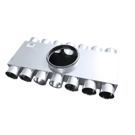 Rozdzielacz TopFlex Metal kątowy jednorzędowy z izolacją wewnętrzną DN200/przyłącza 14 x DN75 (7+7)