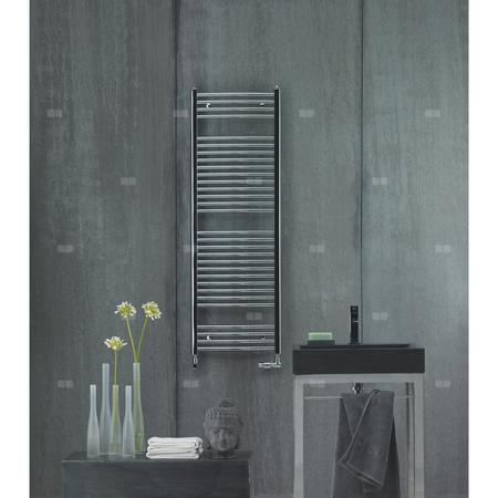 Grzejnik drabinkowy ZEHNDER Virando Bow, wym. 1226 x 148 mm, kolor czarny, moc 648W