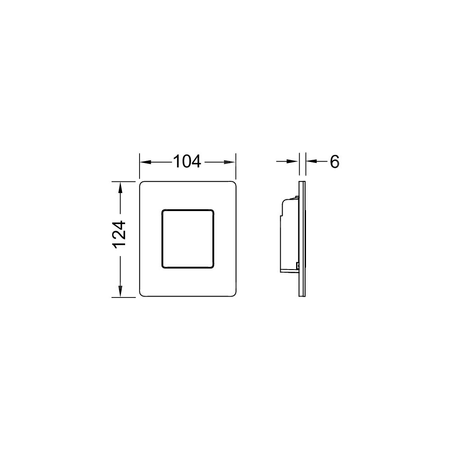 Przycisk spłukujący do stelaża do pisuaru (Mechaniczny) TECE solid metal, kolor czarny mat