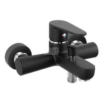 Bateria wannowa ścienna FERRO ALGEO BLACK, kolor czarny