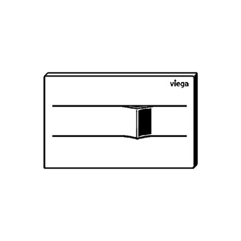 Przycisk do WC ekspozycyjny Prevista Visign for More 201 nr wzoru 8621.19 płytka maskująca: stal nierdzewna biały błyszczący klawisz: stal nierdzewna biały błyszczący