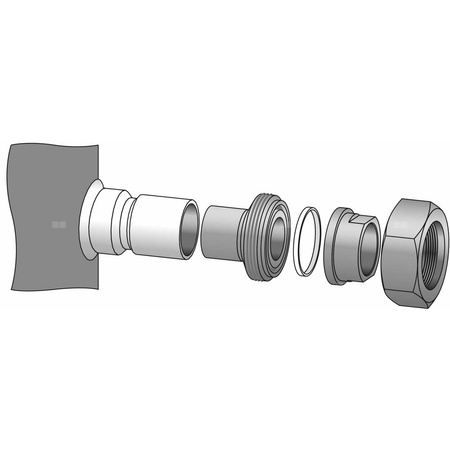 Zestaw adaptacyjny do lutowania (1-3/4"rotolock,1-3/8"ODF),(1-1/4"rotolock,7/8"ODF)