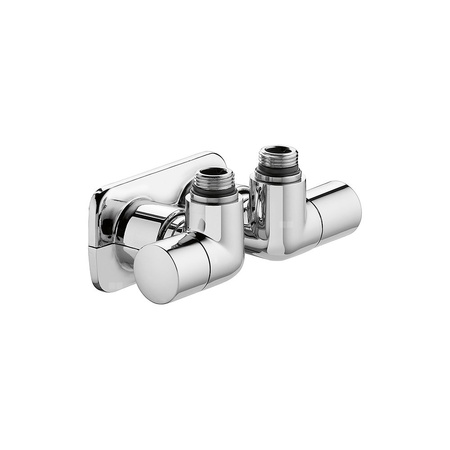 HIGH-STYLE para zaworów dekoracyjnych 3-osiowych. Przyłącze centralne. Wykonanie prawe. Wykończenie: chrom 1/2" 23 p. 1.5