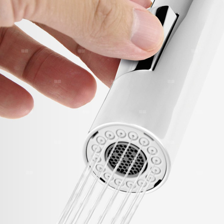 Bateria zlewozmywakowa FERRO ZUMBA SLIM 2F, kolor chrom, srebrna elastyczna wylewka 2f