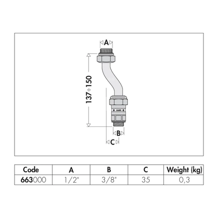 Nieosiowy zestaw obejściowy ze stałą nastawą różnicy ciśnienia 20 kPa 1/2" GZ x 3/8" GZ