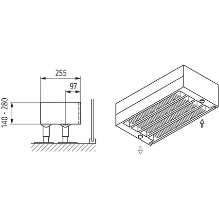 Konwektor Kermi Kon m. Str. Typ44 BH140x255x600mm QN823,weiß,6bar,o. Abd.,AB Uni.