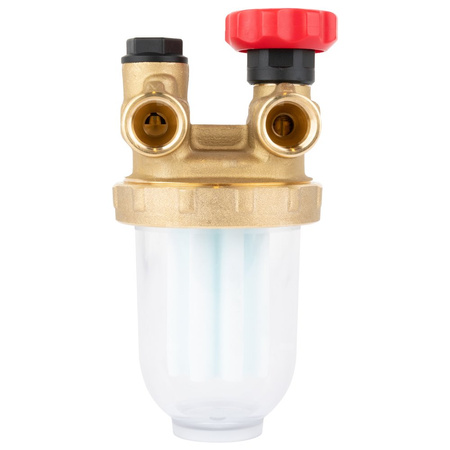 Filtr olejowy AFRISO Z500Si dwururowy fi 3/8'' x 3/8'' GW x GZ, z wkładem plastikowym, maks. przepływ 200 l/h