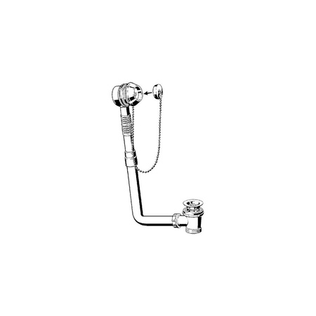 Citaplex-komplet odpływowo-przelewowy nr wzoru 6176 G: 1½ wanna standardowa do wanien z otworem odpływowym fi 52