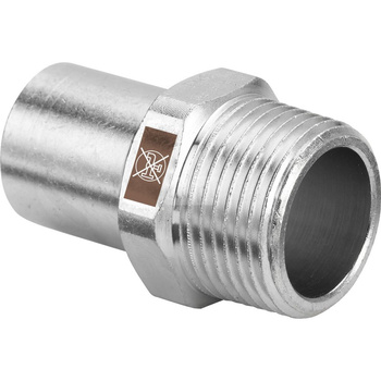 Złącze VIEGA 17111, stal nierdzewna / stal nierdzewna, 15 mm x 1/2'' (kw x gz)