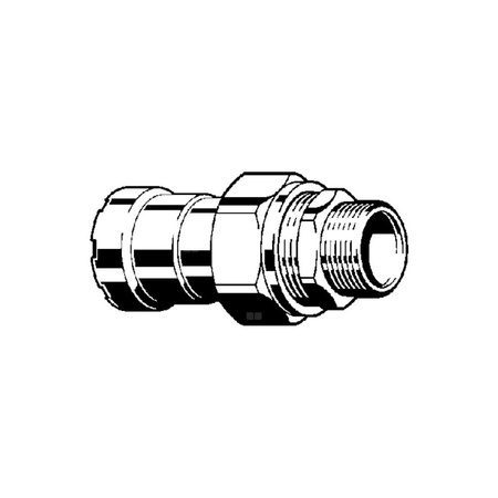 Złącze przejściowe Megapress VIEGA 4265 redukcja jednoczęściowy, stal (cynk/nikiel), 1/2'' (mz x gz) z uszczelką