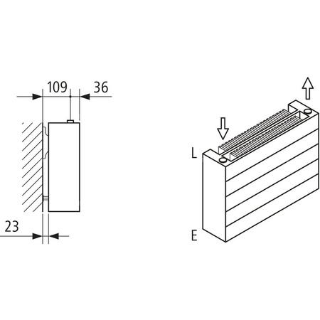 Grzejnik płytowy typ 22 KERMI HHN wym. 420 x 3400 mm, kolor biały, moc 4702 W