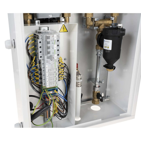 Moduł hydrauliczny do pomp ciepła AMB 760, z grzałką przepływową 6 kW, zaworem przełączającym USV, separatorem zanieczyszczeń ADS 160, przyłącza G1''
