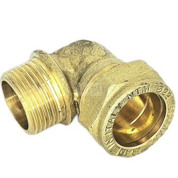 Kolano skręcane QIK Do rur miedzianych, mosiądz, 3/4'' x 22 mm (GZ x złącze skręcane)