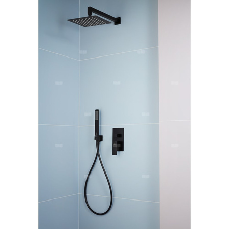 Zestaw natryskowy LOGON podtynkowy z baterią 3 funkcyjną, czarny