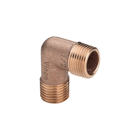 Kolano 90' VIEGA 3091 jednoczęściowy, brąz / brąz, 1/2'' (gz x gz)