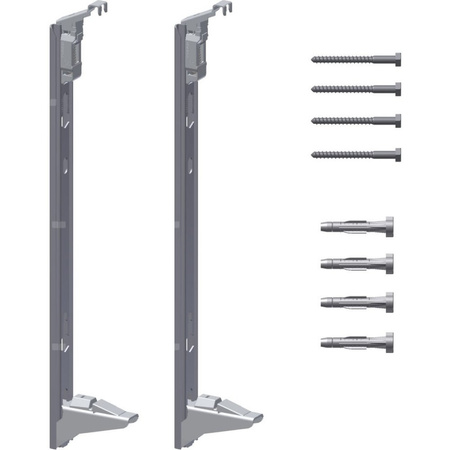 Zestaw szyn ściennych Kermi wys. 554 mm do płaskich grzejników pł. Plan