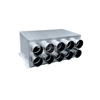 Rozdzielacz TopFlex Metal przelotowy dwurzędowy z izolacją wewnętrzną DN200/przyłącza 10 x DN75