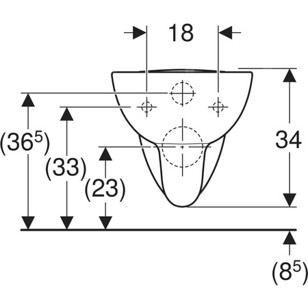 Wisząca miska WC Koło Rekord, lejowa: Biały