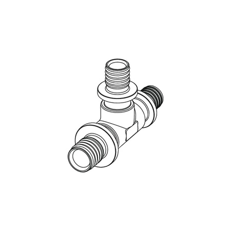 Trójnik TECE flex brąz 20 x 16 x 20 GZ