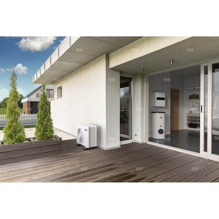 Pakiet - Pompa ciepła powietrzna powietrze-woda monoblok ARISTON NIMBUS FLEX M NET R32 3.5 kW 230 V + Moduł naścienny Sensys HD z łącznością Wi-FI + Zasobnik buforowy 200 l