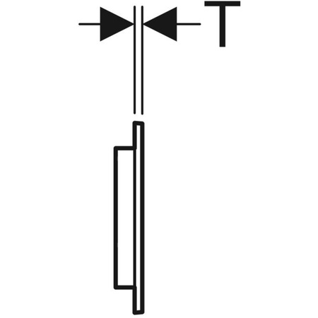 Przycisk uruchamiający Koło Eclipse 2 do spłukiwania dwudzielnego: Chromowany