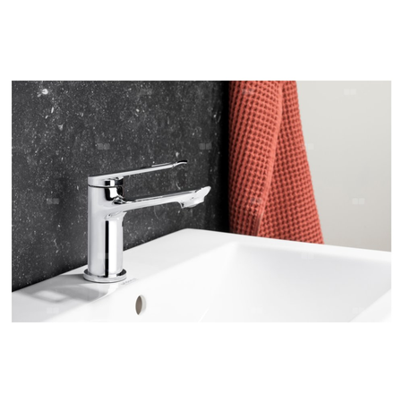 Bateria umywalkowa stojąca KFA Armatura AMAZONIT, chrom, montaż blat / otwór na baterię