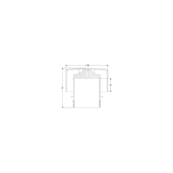 Pionowy syfon dzwonowy, 50 mm, PP