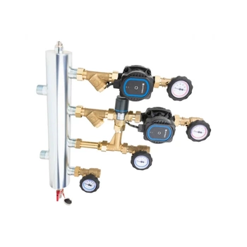 Grupa pompowa AFRISO BPS 901 AP GZ x GW 1'' x 3/4'', z zaworem termostatycznym, z pompą obiegową AFRISO APH 160 15-7/130 mm