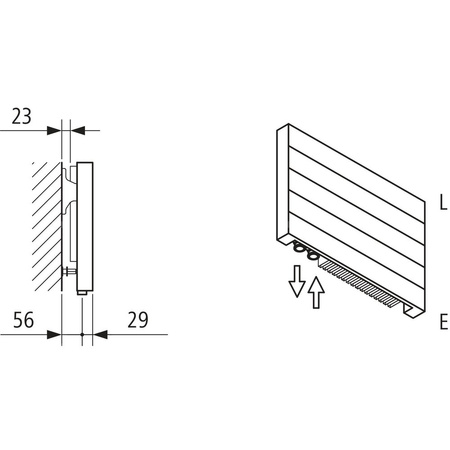 Grzejnik płytowy typ 11 KERMI HHN, z osłonami wym. 420 x 2200 mm, kolor biały, moc 1454 W