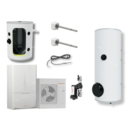 Pakiet - Pompa ciepła powietrze-woda split IMMERGAS MAGIS PRO 9 V2 7.9 kW 230 V + Zasobnik c.w.u. OKC 250 NTR/HP + Zasobnik buforowy NAD 100 V1