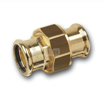 Śrubunek SANHA PURAPRESS trzyczęściowy, miedź, 18 mm (zw x zw)