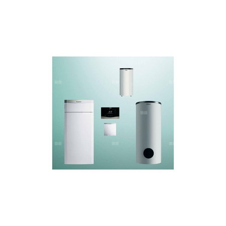 Pakiet systemowy OZE - Pompa ciepła gruntowa solanka-woda VAILLANT VWF 57/4 flexoTHERM 5.3 kW 400 V + Regulator sensoCOMFORT VRC 720 + Zasobnik c.w.u. VIH RW400/3BR + Moduł chłodzenia pasywnego VWZ NC 11/4