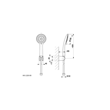 Słuchawka natryskowa KFA Armatura MOZA, kolor chrom tworzywo sztuczne