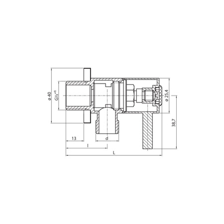Zawór wodny PERFEXIM PHA-052 GZ 1/2'' x GZ 3/8''