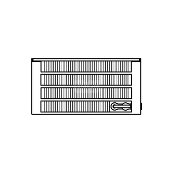 Konwektor Kermi V-Kon S Typ44 BH280x255x2400mm QN5201, weiß, 6 bar, o. Abd., Vent. re