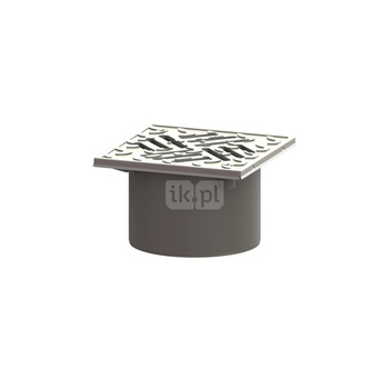Kratka KESSEL kwadratowa ze stalowai nierdzewnej 138x138mm do wpustu