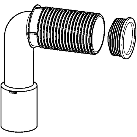 Łuk odpływu, 40 x 50, wykonanie tworzywo sztuczne / szary