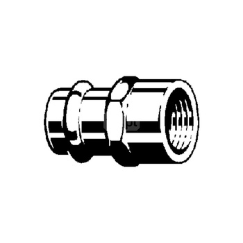 Złącze przejściowe Profipress VIEGA 4512 jednoczęściowy, brąz / brąz, 28 mm, 1'' (mz x gw), 52 mm
